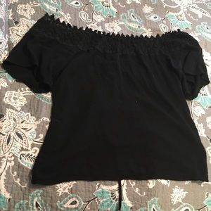 black off the shoulder top